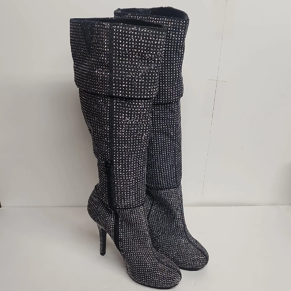 Andiamo black & silver boots 5